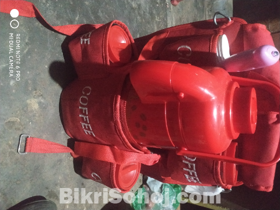 কফি বিক্রির ব্যাগ , সরঞ্জাম ও ফ্লাক্স